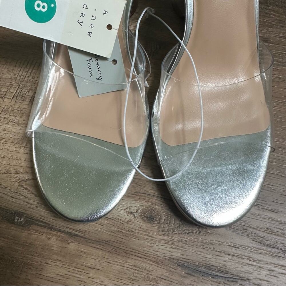 NWT!! A New Day Silver Women's Wedge Shoes, High Heels, Formal, Size‎ 8 - Picture 5 of 14